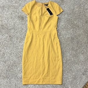 NWT! Banana republic mustard color pencil dress. Size 0.